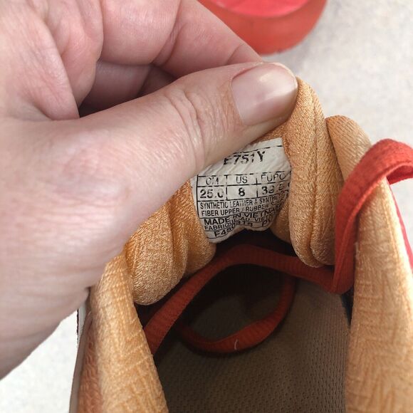 ASICS Gel-Resolution 7 Women’s Tennis Athletic Sneakers Shoes Sz 8 Orange Red - Picture 9 of 10